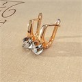 Серьги цветы Каталог >> Бижутерия >> Ювелирная бижутерия коллекция "Дубай", покрытие позолота, вставка: фианиты, цвет: прозрачный, арт.213.609 213.609