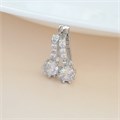 Серьги Каталог >> Бижутерия >> Ювелирная бижутерия, покрытие посеребрение, вставка: фианиты, цвет: прозрачный, арт.213.596 213.596