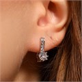 Серьги Каталог >> Бижутерия >> Ювелирная бижутерия, покрытие посеребрение, вставка: фианиты, цвет: прозрачный, арт.213.596 213.596
