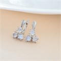 Серьги Каталог >> Бижутерия >> Ювелирная бижутерия, покрытие посеребрение, вставка: фианиты, цвет: прозрачный, арт.213.599 213.599