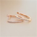 Серьги галочки Каталог >> Бижутерия >> Ювелирная бижутерия коллекция "Дубай", покрытие позолота, вставка: фианиты, цвет: прозрачный, арт.213.582 213.582
