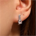 Серьги Каталог >> Бижутерия >> Ювелирная бижутерия, покрытие посеребрение, вставка: фианиты, цвет: прозрачный, арт.213.579 213.579