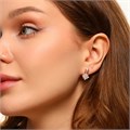 Серьги цветы Каталог >> Бижутерия >> Ювелирная бижутерия коллекция "Дубай", покрытие позолота, вставка: фианиты, цвет: прозрачный, арт.213.563 213.563