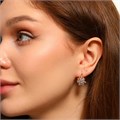 Серьги цветы Каталог >> Бижутерия >> Ювелирная бижутерия коллекция "Дубай", покрытие позолота, вставка: фианиты, цвет: прозрачный, арт.213.566 213.566