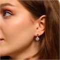 Серьги Каталог >> Бижутерия >> Ювелирная бижутерия коллекция "Дубай", покрытие позолота, вставка: фианиты, цвет: прозрачный, арт.213.556 213.556
