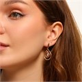 Серьги с подвеской Каталог >> Бижутерия >> Ювелирная бижутерия коллекция "Дубай", покрытие позолота, вставка: фианиты, цвет: прозрачный, арт.213.558 213.558
