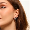 Серьги Каталог >> Бижутерия >> Ювелирная бижутерия коллекция "Дубай", покрытие позолота, вставка: фианиты, цвет: прозрачный, арт.213.548 213.548