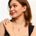 Комплект ювелирной бижутерии коллекция "Дубай" покрытие позолота серьги, кулон и кольцо 19 р, вставка: искусственный янтарь, арт.213.488-19 213.488-19