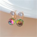 Серьги с круглым камнем Каталог >> Бижутерия >> Ювелирная бижутерия коллекция "Дубай" покрытие позолота, вставка: искусственный камень цвета хамелеон, арт.213.463 213.463