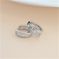 Серьги кольца дорожка Каталог >> Бижутерия >> Ювелирная бижутерия покрытие посеребрение, вставка: фианиты, цвет: прозрачный, арт.213.465 213.465