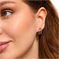 Серьги Каталог >> Бижутерия >> Ювелирная бижутерия коллекция "Дубай" покрытие позолота, вставка: фианиты, цвет: черный, арт.314.305 314.305