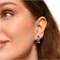 Серьги Каталог >> Бижутерия >> Ювелирная бижутерия покрытие посеребрение, вставка: фианиты, цвет: голубой, арт.314.306 314.306