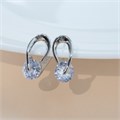 Серьги Каталог >> Бижутерия >> Ювелирная бижутерия покрытие посеребрение, вставка: фианиты, цвет: прозрачный, арт.314.307 314.307