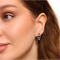 Серьги Каталог >> Бижутерия >> Ювелирная бижутерия коллекция "Дубай" покрытие позолота, вставка: фианиты, цвет: голубой, арт.314.301 314.301