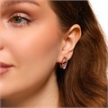 Серьги Каталог >> Бижутерия >> Ювелирная бижутерия коллекция "Дубай" покрытие позолота, вставка: фианиты, цвет: розовый, арт.314.302 314.302