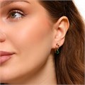 Серьги Каталог >> Бижутерия >> Ювелирная бижутерия коллекция "Дубай" покрытие позолота, вставка: фианиты, цвет: зеленый, арт.314.304 314.304