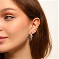 Серьги Каталог >> Бижутерия >> Ювелирная бижутерия коллекция "Дубай" покрытие позолота, вставка: фианиты, цвет: прозрачный, арт.314.242 314.242