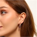 Серьги Каталог >> Бижутерия >> Ювелирная бижутерия коллекция "Дубай" покрытие позолота, вставка: фианиты, цвет: фиолетовый, арт.314.226 314.226
