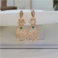 Серьги женские этно самовары Каталог >> Бижутерия >> Ювелирная бижутерия коллекция "Дубай" покрытие позолота, вставка: фианиты, цвет: прозрачный и зеленый, арт.314.218 314.218