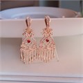 Серьги женские этно самовары Каталог >> Бижутерия >> Ювелирная бижутерия коллекция "Дубай" покрытие позолота, вставка: фианиты, цвет: прозрачный и красный, арт.314.219 314.219