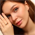 Комплект ювелирной бижутерии коллекция "Дубай" в форме дорожки серьги и кольцо 18 р, покрытие позолота, вставка: фианиты, цвет: прозрачный, арт.314.204-18 314.204-18