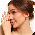 Комплект Каталог >> Бижутерия >> Ювелирная бижутерия коллекция  "Дубай" серьги и кольцо 18 р, покрытие: позолота, вставка: фианиты, цвет: прозрачный, арт.216.285-18 216.285-18