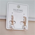 Серьги коллекция "Xuping" покрытие позолота, вставка: искусственный жемчуг и фианиты, арт.101.237 101.237