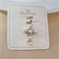 Кулон крест коллекция "Xuping" покрытие позолота, вставка: фианит и искусственный жемчуг, арт.101.217 101.217