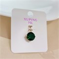 Кулон коллекция "Xuping ML" покрытие позолота, вставка: фианит, цвет: зеленый, арт.101.199 101.199