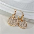 Серьги Каталог >> Бижутерия >> Ювелирная бижутерия Дубайское золото, с покрытием позолотой 18К, вставка: фианит, цвет: прозрачный, арт.216.269 216.269