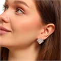 Серьги Каталог >> Бижутерия >> Ювелирная бижутерия Дубайское золото, с покрытием позолотой 18К, вставка: фианиты, цвет: прозрачный, арт.216.257 216.257
