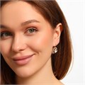 Серьги Каталог >> Бижутерия >> Ювелирная бижутерия Дубайское золото, с покрытием позолотой 18К, вставка: блестящий глиттер и фианит, цвет: прозрачный, арт.216.254 216.254