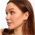 Серьги Каталог >> Бижутерия >> Ювелирная бижутерия Дубайское золото, с покрытием позолотой 18К, вставка: фианиты, цвет: прозрачный, арт.216.241 216.241