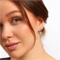 Серьги Каталог >> Бижутерия >> Ювелирная бижутерия коллекция "Дубай", покрытие посеребрение, встака: фианиты, цвет: прозрачный, арт.216.231 216.231