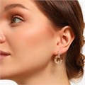 Серьги Каталог >> Бижутерия >> Ювелирная бижутерия Дубайское золото, с покрытием позолотой 18К, вставка: блестящий глиттер, арт.216.219 216.219