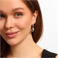 Серьги Каталог >> Бижутерия >> Ювелирная бижутерия Дубайское золото, с покрытием позолотой 18К, вставка: фианиты и блестящий глиттер, цвет: прозрачный, арт.216.208 216.208