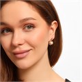 Серьги Каталог >> Бижутерия >> Ювелирная бижутерия Дубайское золото, с покрытием позолотой 18К, вставка: фианиты и искуственный жемчуг, цвет: прозрачный, арт.216.189 216.189