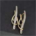 Серьги Каталог >> Бижутерия >> Ювелирная бижутерия Итальянское золото (покрытие желтое 14к), вставка: фианиты, цвет: прозрачный, арт.216.174 216.174