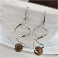 Серьги длинные с натуральным камнем яшма, арт.218.265 218.265