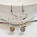 Серьги длинные с натуральным камнем унакит, арт.218.258 218.258