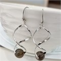 Серьги длинные с натуральным камнем яшма, арт.218.264 218.264