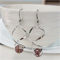 Серьги длинные с натуральным камнем коричневая яшма, арт.218.253 218.253