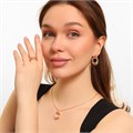Комплект ювелирной бижутерии коллекция "Дубай" в геометрическом стиле серьги, кулон и кольцо 18 р, покрытие позолота, арт.314.122-18 314.122-18
