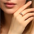 Кольцо коллекция "Xuping" покрытие позолота 18К, вставка: фианиты, цвет: прозрачный, 16 р, арт.101.102-16 101.102-16