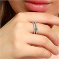 Кольцо Каталог >> Бижутерия >> Ювелирная бижутерия из стали, покрытие: посеребрентие, вставка: фианиты, цвет: прозрачный, 19 р, арт.101.178-19 101.178-19