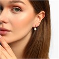 Серьги коллекция "Xuping" покрытие позолота 18К, вставка: искусственный жемчуг и фианиты, арт.101.138 101.138
