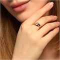 Кольцо коллекция "Xuping" покрытие позолота 18К, вставка: фианиты, цвет: прозрачный, 17 р, арт.101.136-17 101.136-17