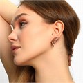 Серьги бабочки крупные коллекция "Xuping" покрытие позолота 18К, вставка: фианиты, арт.101.133 101.133