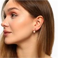Серьги коллекция "Xuping" покрытие позолота 18К, вставка: искусственный жемчуг и фианиты, арт.101.124 101.124
