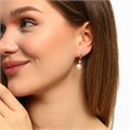 Серьги коллекция "Xuping" покрытие позолота 18К, вставка: искусственный жемчуг и фианиты, арт.101.116 101.116